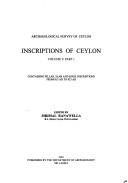 Inscriptions of Ceylon.