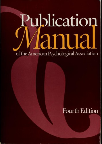 Publication Manual of the American Psychological Association