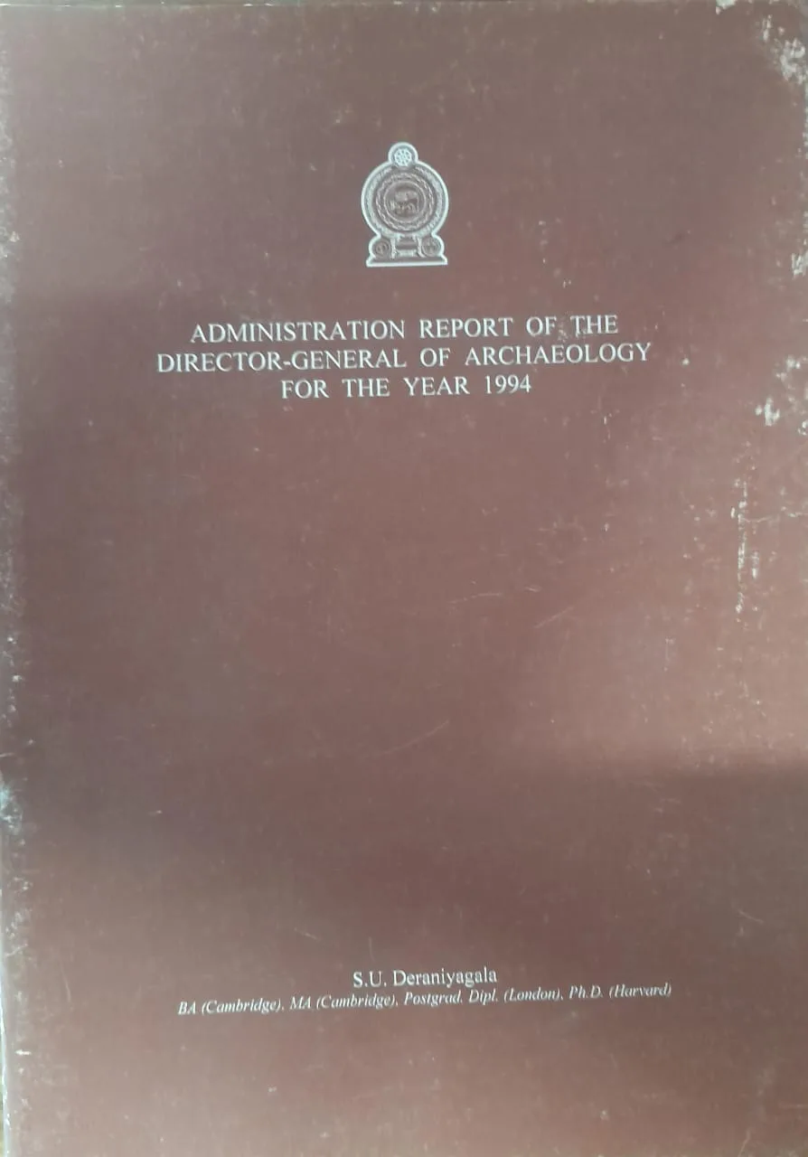 Administration report of the director - General of the archaeology for the year 1993